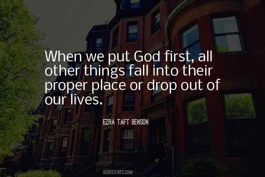 Quotes About God First #684342