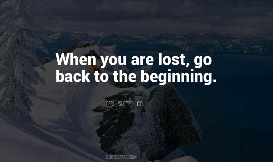 Quotes About Back To The Beginning #1745760