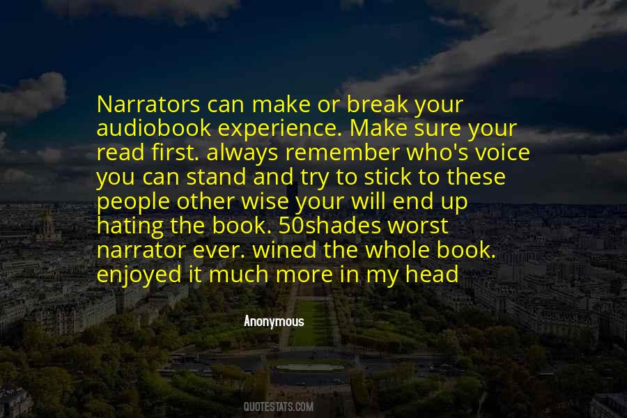 Quotes About Narrators #869892