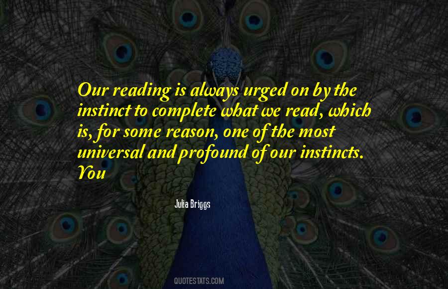 Quotes About Reason And Instinct #1262012