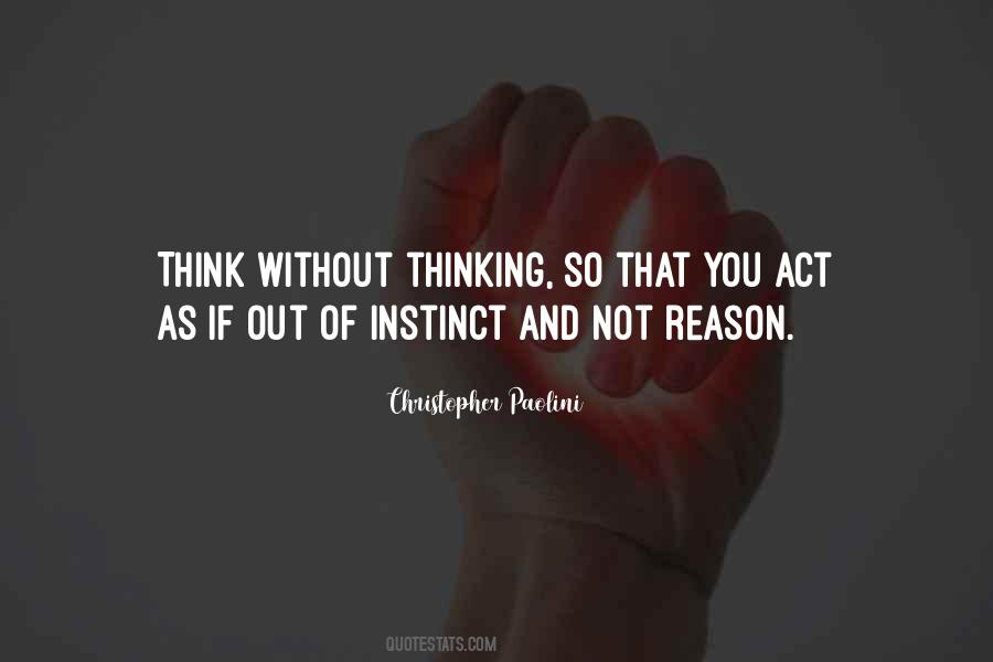 Quotes About Reason And Instinct #1692933