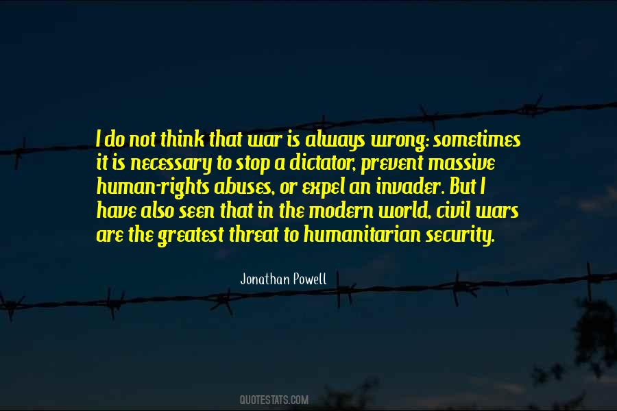 Quotes About Necessary War #834218