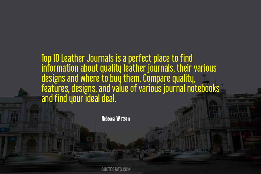 Leather Wrap Notebook Quotes #1357618