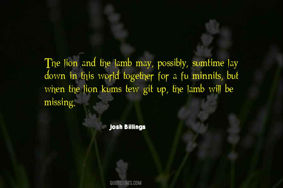 Quotes About The Lion And The Lamb #963861