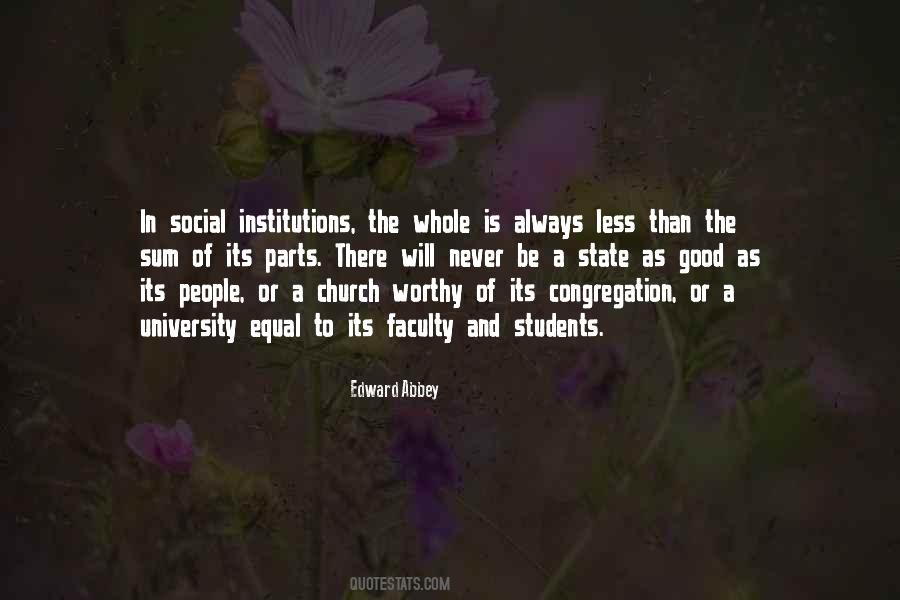 Quotes About Social Institutions #1314257
