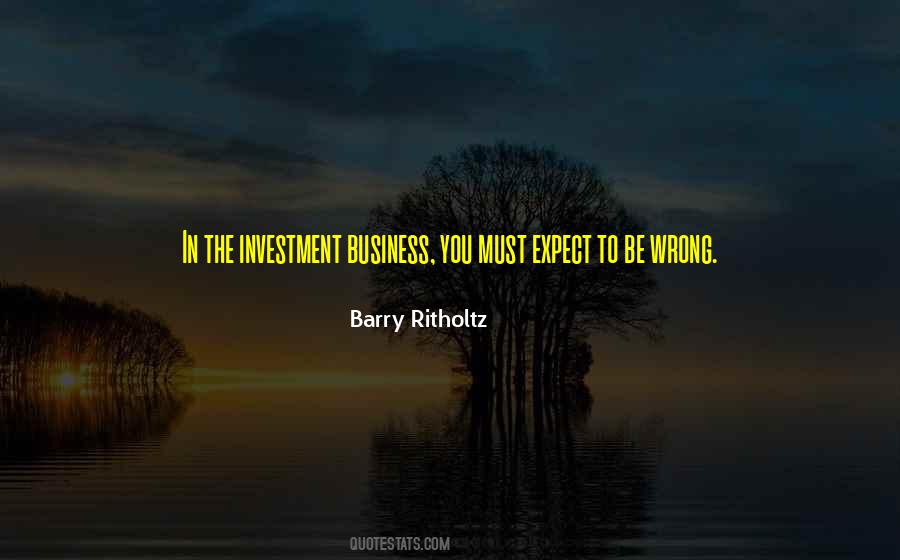 Investment Business Quotes #1582261