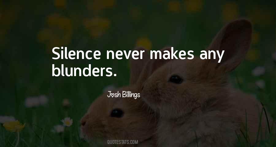 Quotes About Blunders #1289025