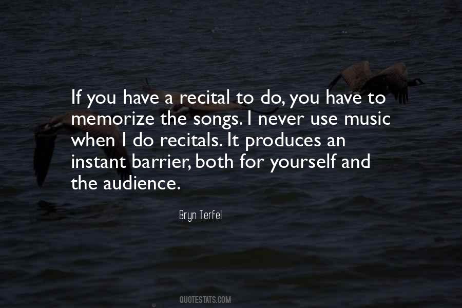 Quotes About Recitals #305053