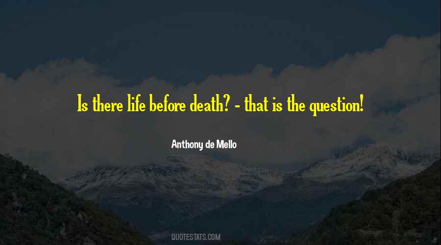 Quotes About Life Before Death #1298572