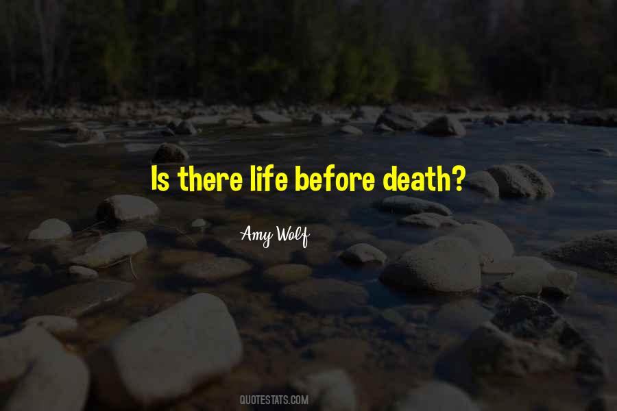 Quotes About Life Before Death #1867690