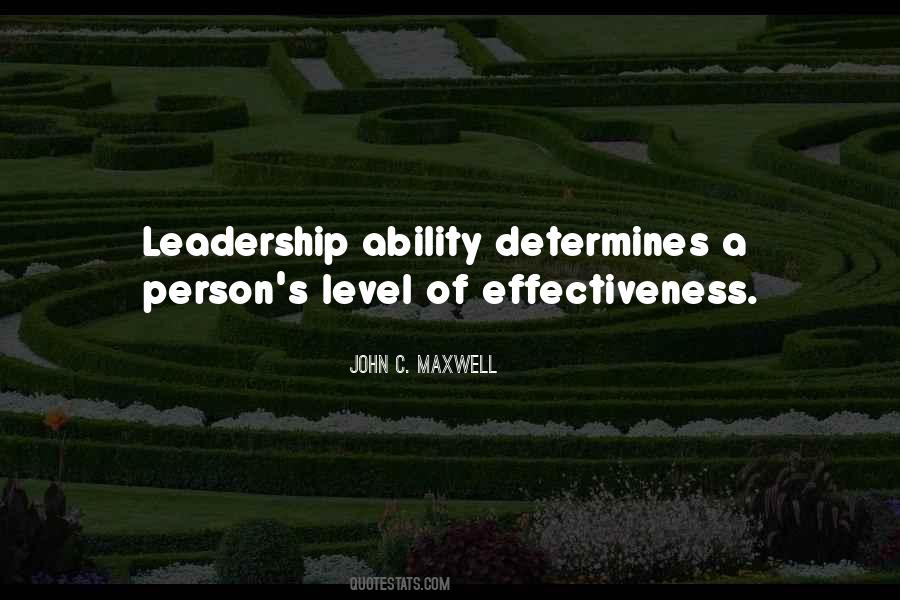 Quotes About Leadership Effectiveness #465994