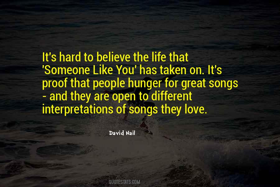 Hunger Of Love Quotes #1050874