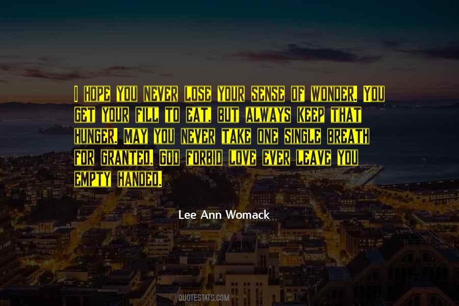 Hunger Of Love Quotes #1135118