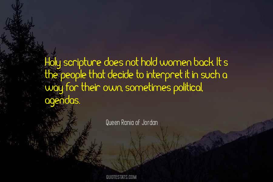 Quotes About Political Agendas #1051809