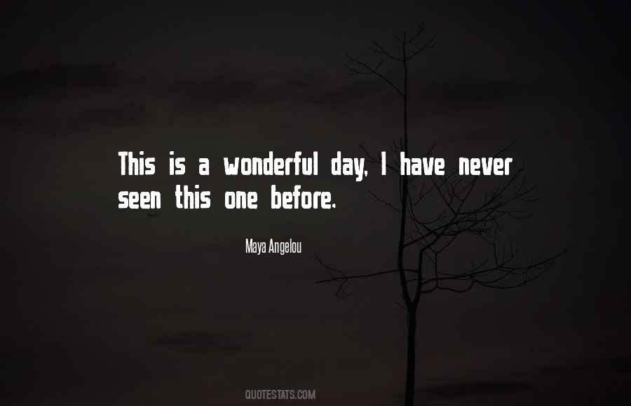 Quotes About Wonderful Day #1350589