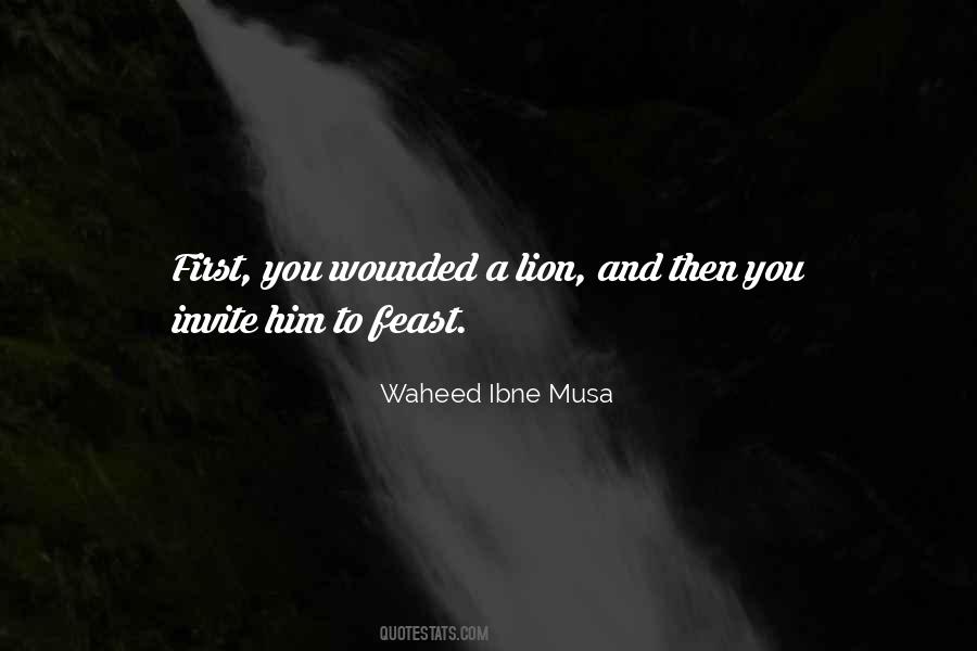 Quotes About Wounded Lion #138678