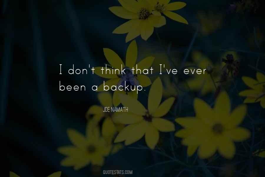 Quotes About Backup #1333866