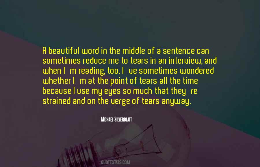 Verge Of Tears Quotes #1873212