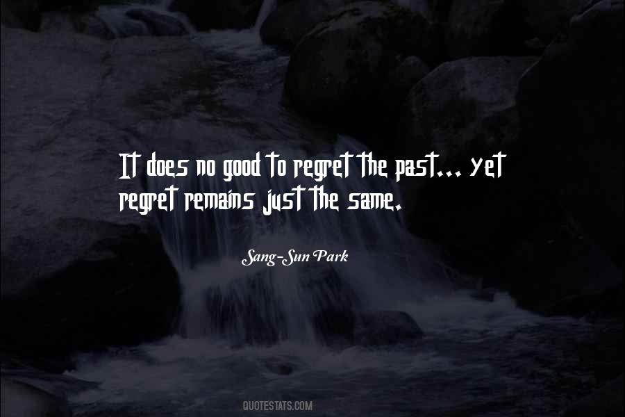 Quotes About Regrets Of The Past #1173086