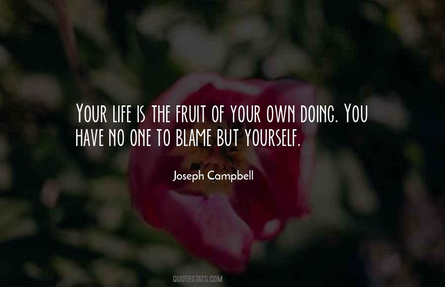 Quotes About No One To Blame But Yourself #430197