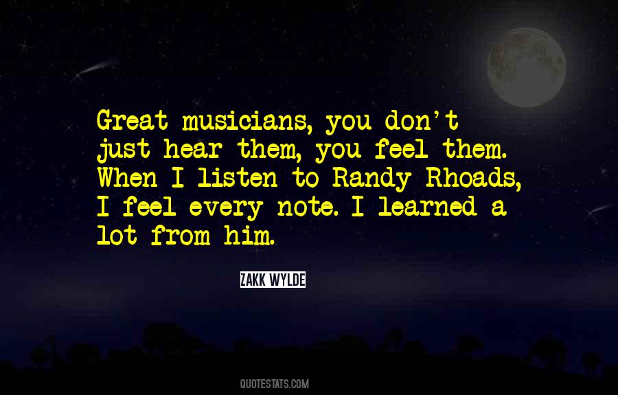 Quotes About Great Musicians #1624144