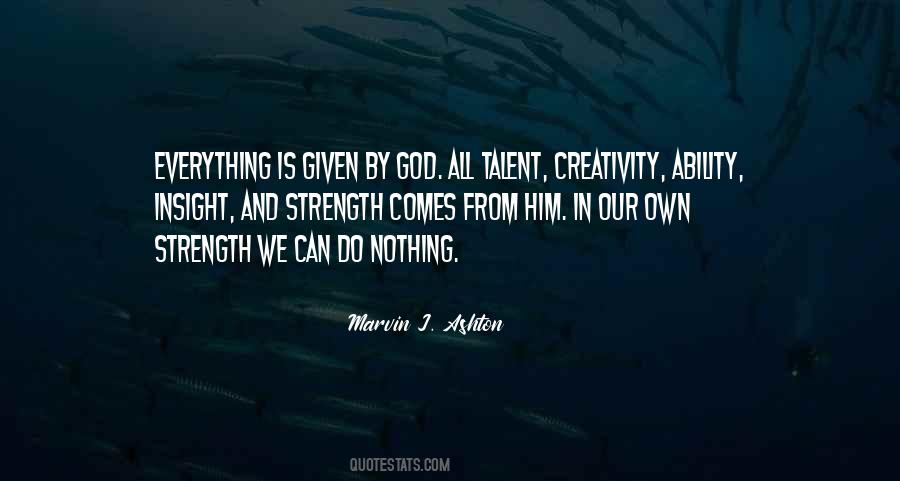 Quotes About Talent From God #136605