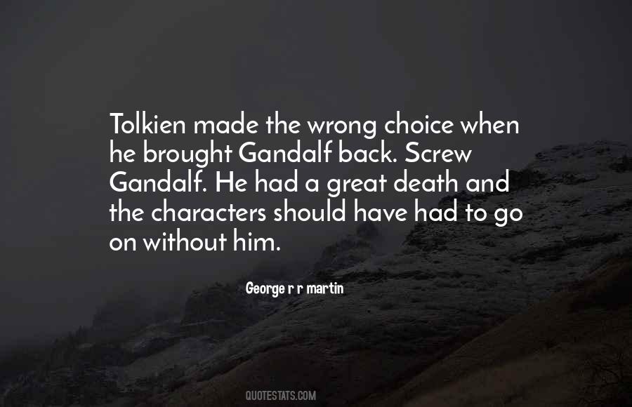 Quotes About Death Tolkien #1085527