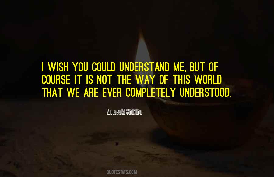 Quotes About I Wish You Understood #736088