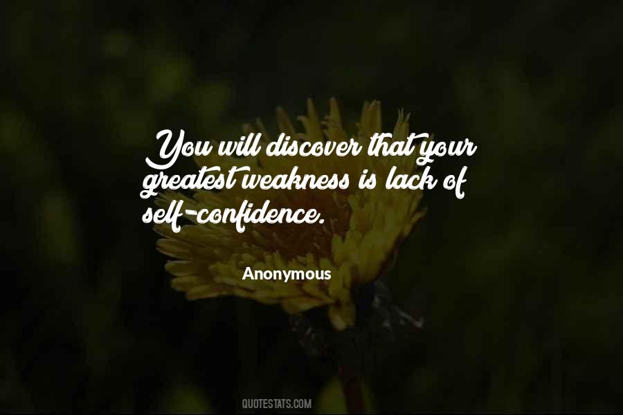 Quotes About Lack Of Self Confidence #897254