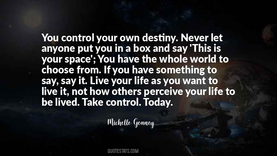 You Control Your Destiny Quotes #695803