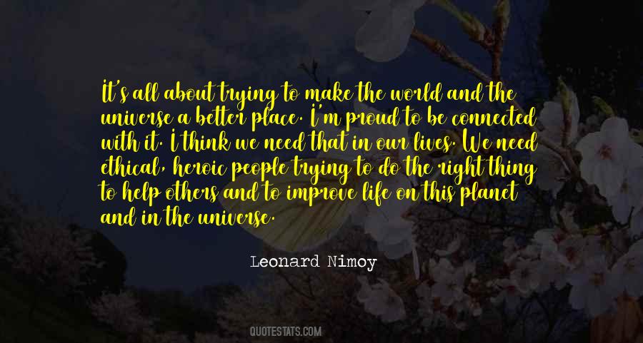 Helping Our World Quotes #553156