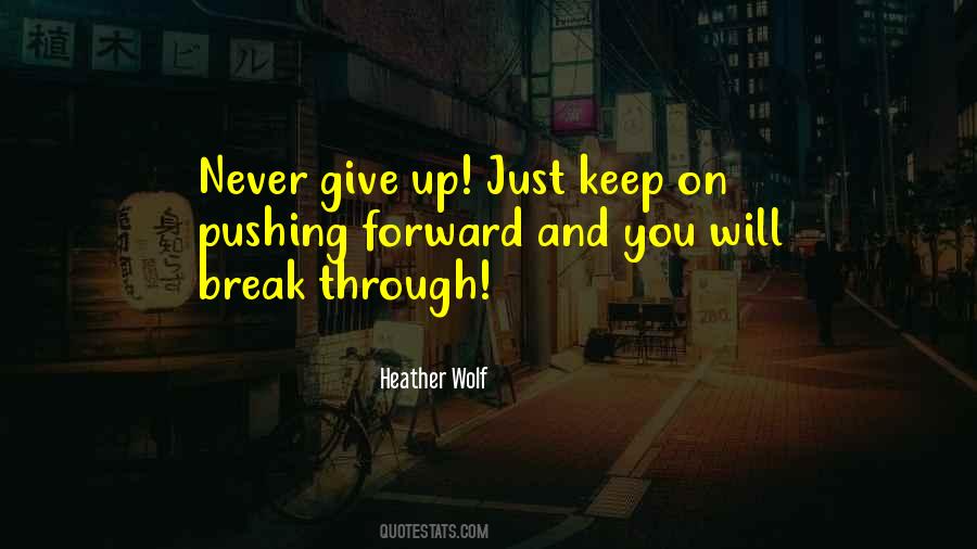 Keep Pushing Forward Quotes #1007141