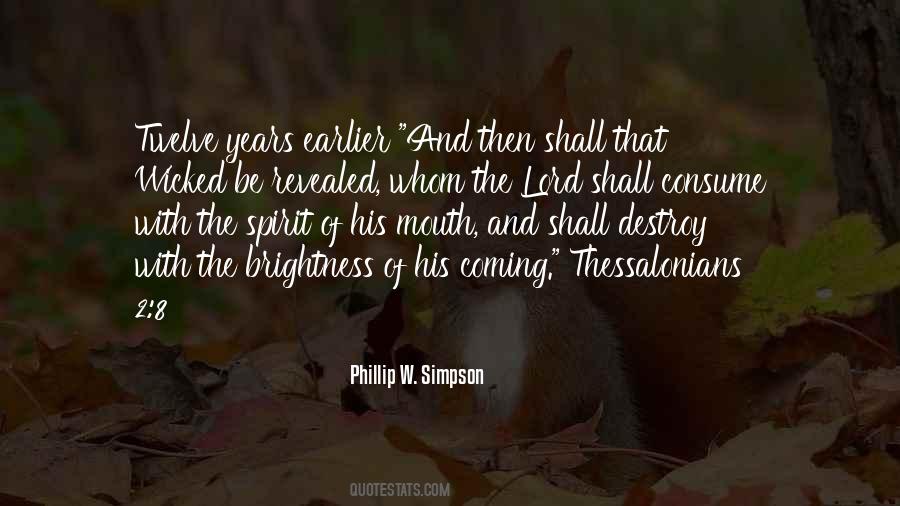 Coming Of The Lord Quotes #694109