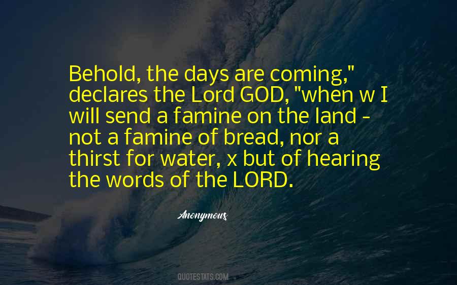 Coming Of The Lord Quotes #982028