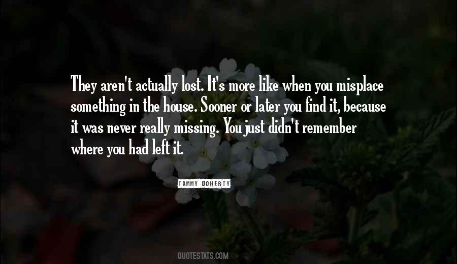 Quotes About Something You Lost #282220