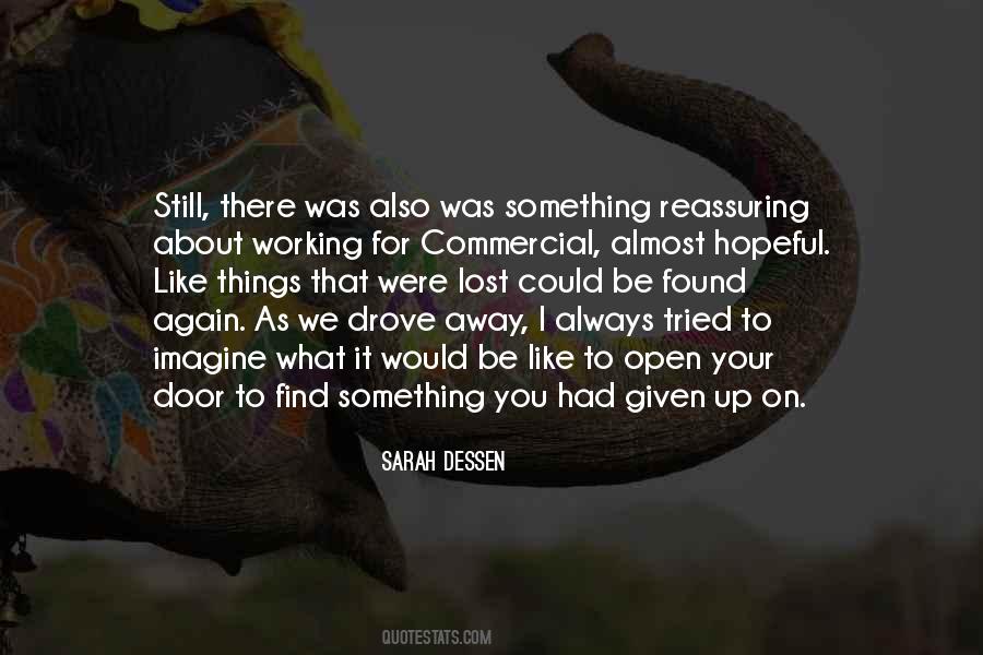 Quotes About Something You Lost #628132