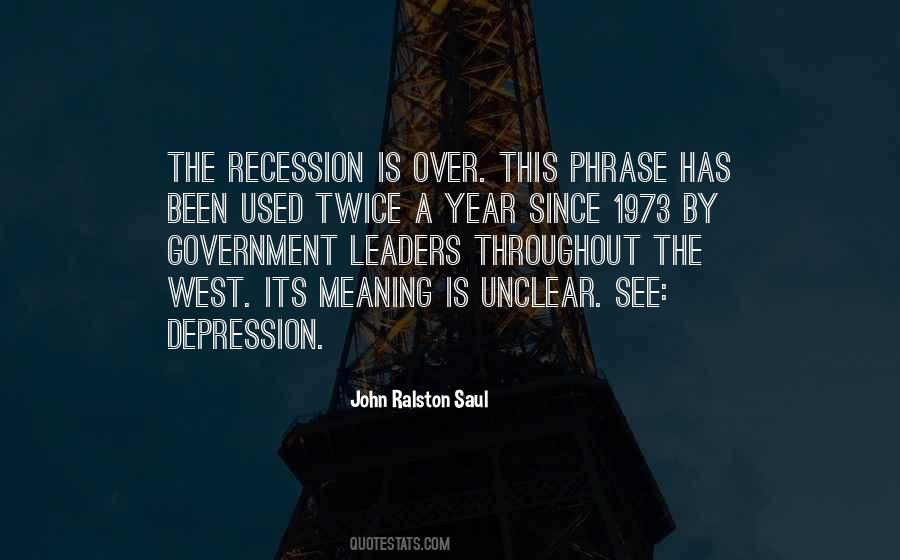 Quotes About Recession #1834461