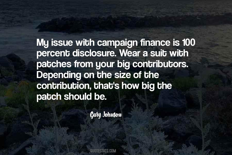 Quotes About Campaign Finance #1108723