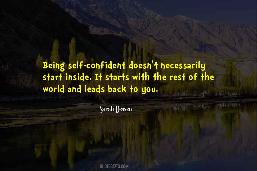 Quotes About Being Self Confident #171995