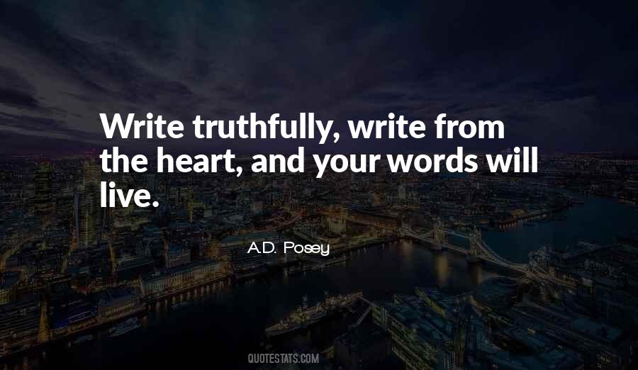 Quotes About Writing From The Heart #601088