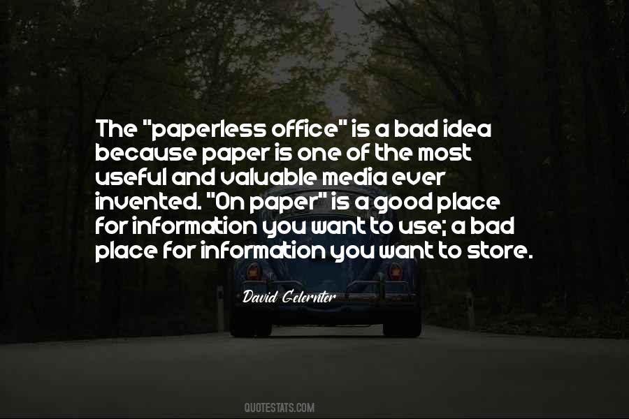 Quotes About Paperless Office #1033725