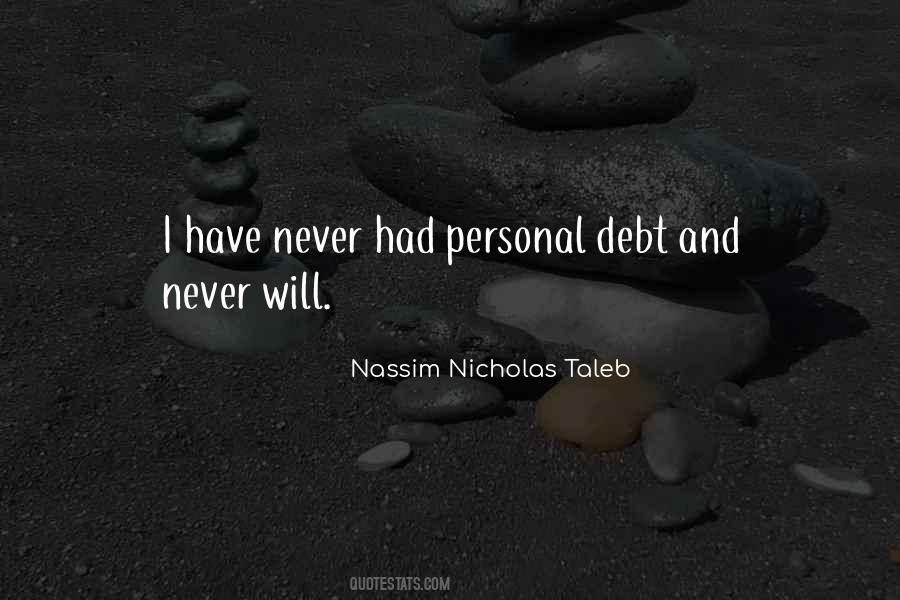 Personal Debt Quotes #1312209