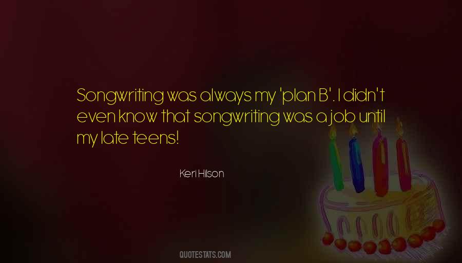Quotes About Plan B #384829