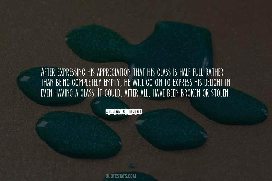 Quotes About Half Empty Glass #38674