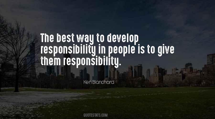 Quotes About Responsibility #1766349