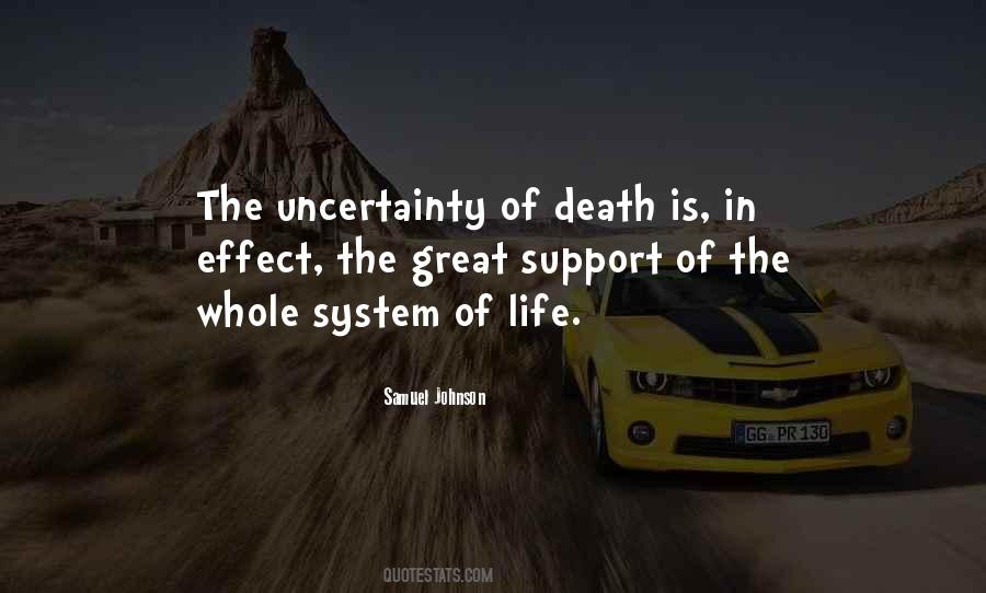 Quotes About Uncertainty Of Death #1029266