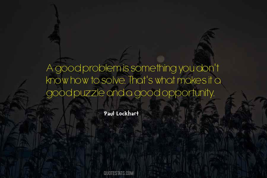 How To Solve Problems Quotes #1352329