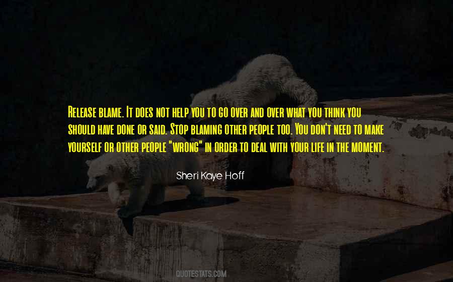 Quotes About Stop Blaming Yourself #1164711