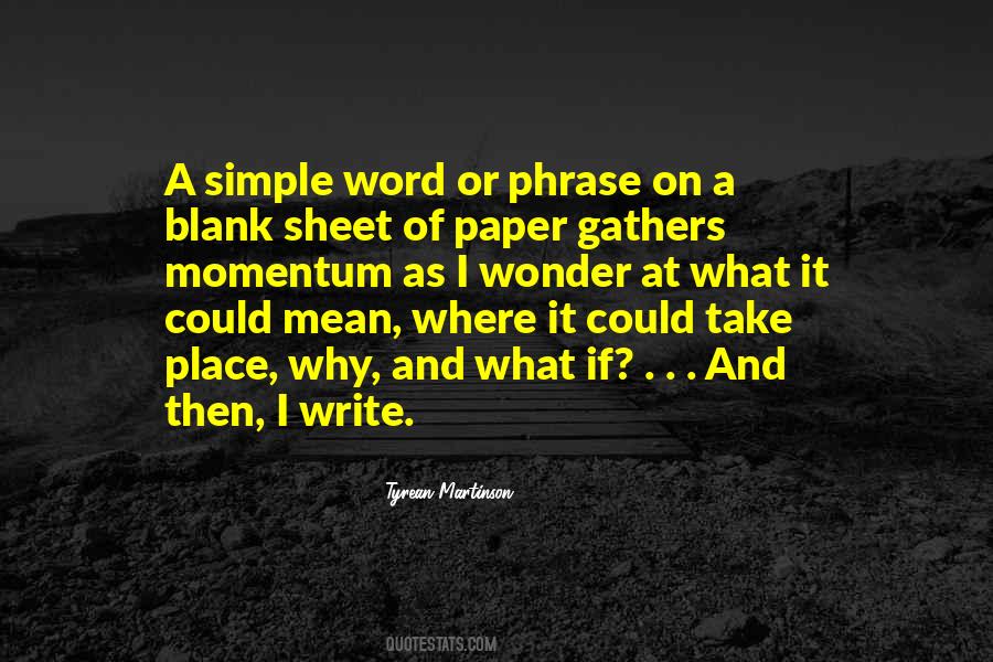 Word And Paper Quotes #264173