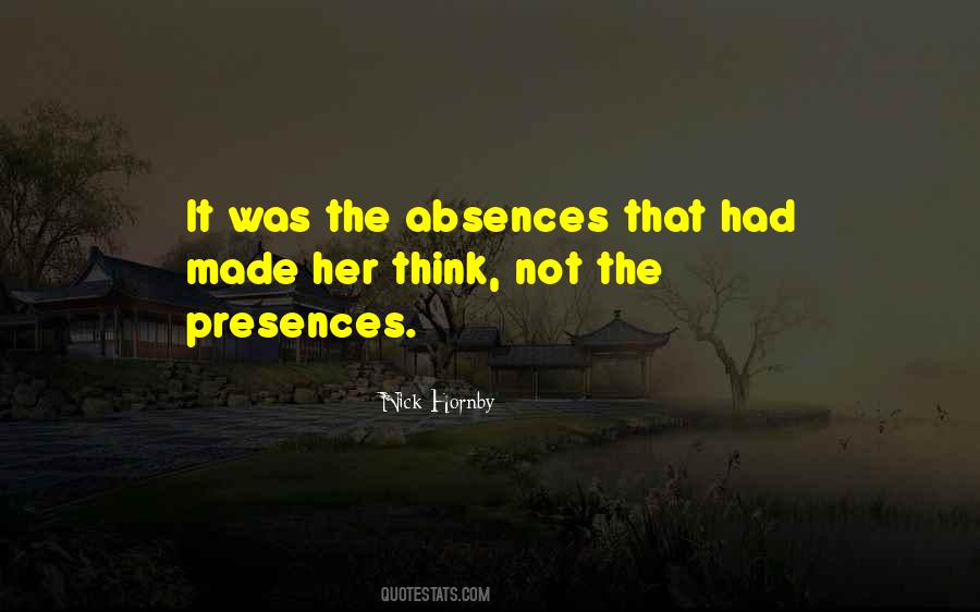 Quotes About Absences #162185